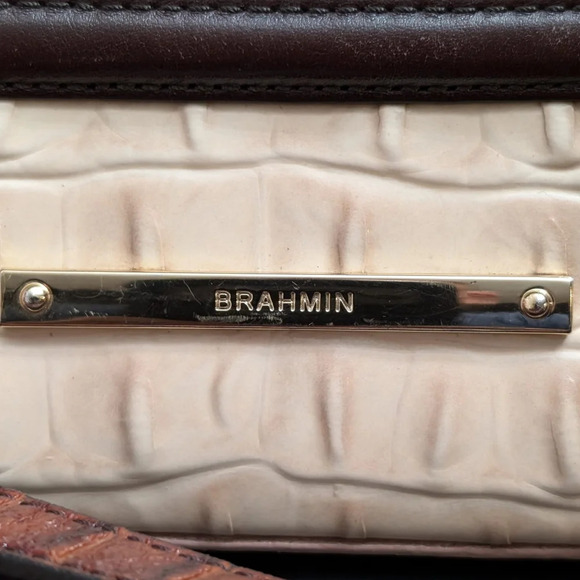Brahmin Mini Asher Eastwood Croc-Embossed Leather satchel. - Picture 6 of 16